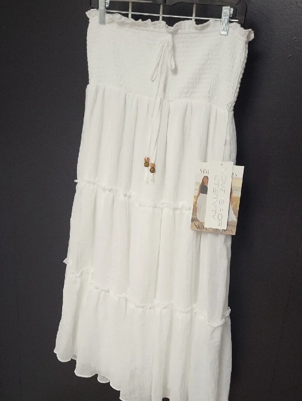 NWT, LIFE WHITE SKIRT/DRESS, STYLE 2 WAYS, SIZE M - Picture 4 of 9
